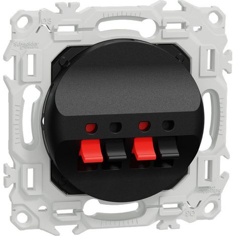 Prise haut-parleurs noire Odace (S940488) (1/3)