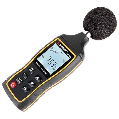 Sonomètre numérique LCD : Sonomètre numérique de précision (Testeur de bruit rétroéclairé SW-523) (1/5)