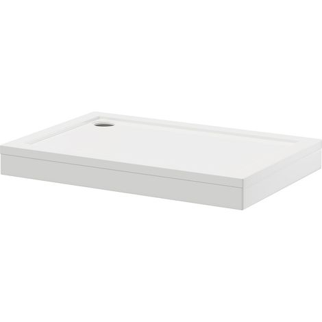 Wholesale Domestic Pearlstone 1200mm x 800mm x 40mm Rectangular Shower Tray and Plinth (1/4)