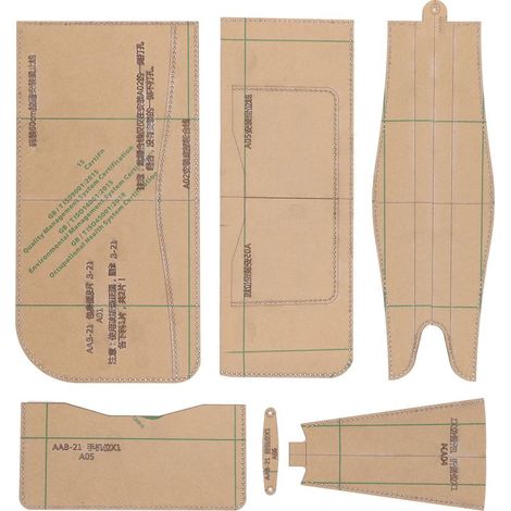 Set mit 6 Acryl-Schablonen für DIY-Handtaschen, handgefertigte Ledermusterform, Bastelwerkzeuge (1/5)