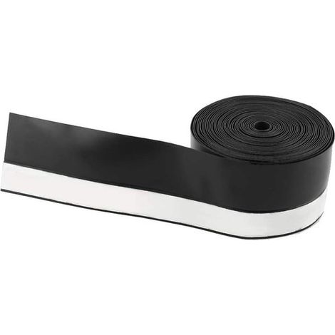 VT Goods - Coupe-froid en caoutchouc - Bande d'étanchéité - Autocollante et durable - Noir - Empêche les courants d'air et la poussière - Idéal pour les portes et fenêtres (1/5)