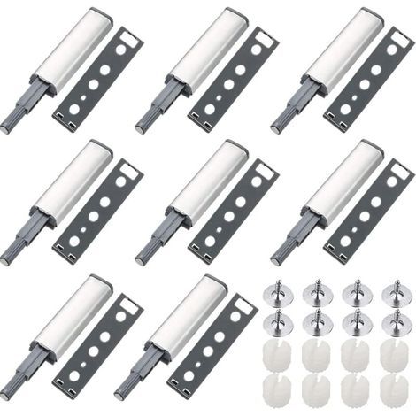 Set di 8 chiusure magnetiche push/pull per ante di armadi, chiusura magnetica in metallo, chiusura magnetica push/pull (1/5)