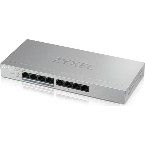 Zyxel GS1200-8HP v2 Gestito Gigabit Ethernet (10/100/1000) Supporto Power over Ethernet (PoE) Grigio (1/4)