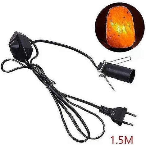 Passend für Salzstein-Lavalampen, 15 m langes Netzkabel mit Dimmer-Ein-/Ausschalter, Metallklemme, E14-Fassung, Hängelampenfassung, Stecker JXLGV (1/5)