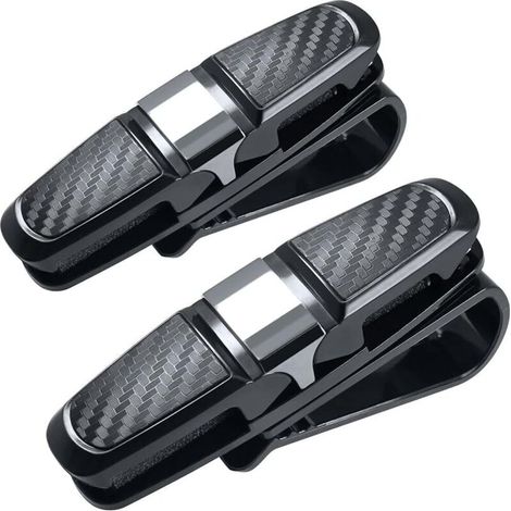 Clip per occhiali da sole e badge per parcheggio, fissaggio in fibra di carbonio per parasole interno, compatibile con Toyota Crown HEV (2007–2018)