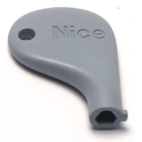 Clé de Déverrouillage Triangulaire NICE PPD1244A.4540 pour Portail, Clé de Déblocage Universelle, Ouverture Manuelle Coupure Courant, Compatible NICE PopKit RoadKit RobusKit WingoKit HoppKit