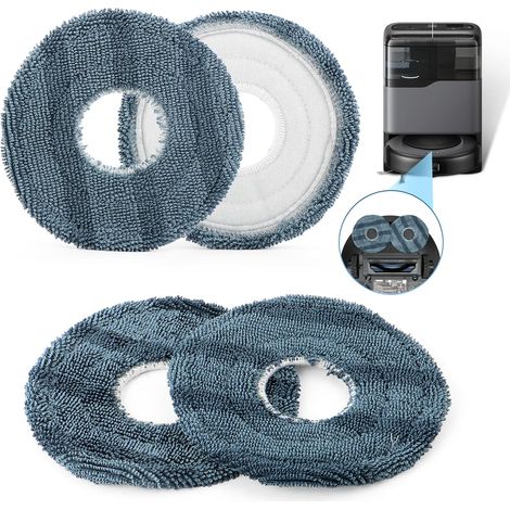 Lot de 4. Compatible avec le robot laveur Eufy Omni C20. Lingettes de nettoyage de rechange pour le robot aspirateur Eufy Omni C20. Accessoires