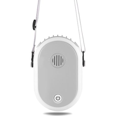 Ventilatore da collo USB silenzioso con funzione di sospensione portatile, cavo e pastiglia per aromaterapia, ideale per uso personale, viaggi e campeggio all'aperto. (1/5)