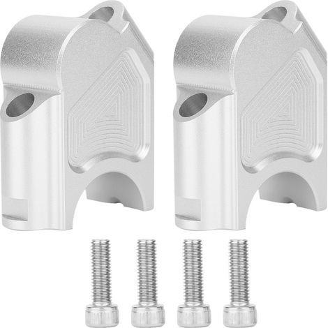 Deux supports de rehausse de guidon de moto, compatibles avec F800GS 08-17 et F800GS ADV 14-17, électroplaqués.