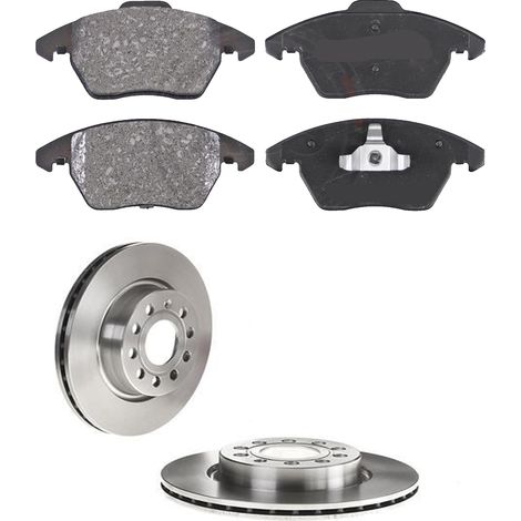 KIT FRENI ANTERIORI compatibile con VW GOLF V (1K1) - DISCHI + PASTIGLIE OEM: P 85 146 , P 85 072 / 17522 , 17521 , 17558 /SOSTITUZIONE DIRETTA/BASSA POLVERE/SILENZIOSO (1/5)