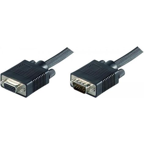 Microconnect MONGH5B Cavo VGA (D-Sub) VGA (D-Sub) nero da 5 m - Cavi VGA (5 m, VGA (D-Sub), VGA (D-Sub), Maschio, Femmina, Nero)