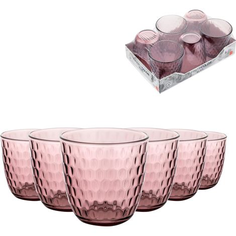 Ensemble de 6 verres Bormioli Rocco Slota Lilas Rose 290 ml