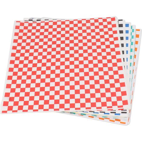 240 feuilles de papier sulfurisé à carreaux, papier ciré sec, doublures pour paniers alimentaires résistants aux graisses, papier pour charcuterie, feuilles de papier ciré pour sandwichs (1/5)