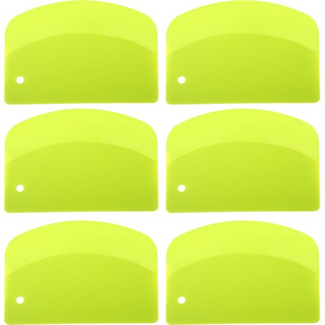 6-teiliges Teigschaber-Set – Teigschaber mit flexibler Kante, Schüsselschaber aus Kunststoff – Brotteigschneider – Sauerteigkuchen-Fondant – (1/5)