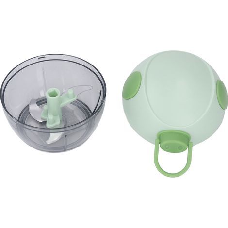Multifunctional manual garlic chopper, mini pull-string chopper, food processor for home use, green (1/5)