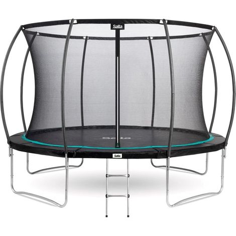 Cama elástica Salta Cosmos con escalera y red de seguridad de 366 cm, negra (1/5)