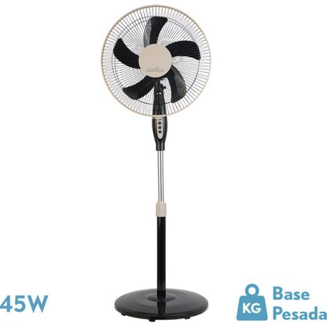 Standventilator Belmonte Schwarz/Beige, 45 W, 3 Geschwindigkeiten, oszillierend (1/2)