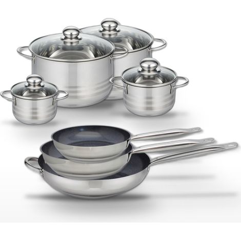 Lot 3 Poêles 24/28/32 cm Elo Profi Therm Platinum & 4 Faitouts Elo Brillant (1/5)