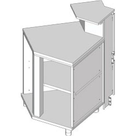 Angle neutre - ouvert 45° avec tablette service - Diamond