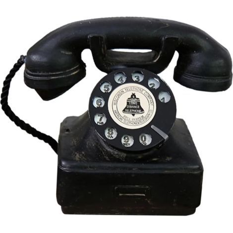 Dekoratives Retro-Telefon von Fokelyi, drehbares Scheibenmodell, aus Kunstharz, 11,5 x 14,5 x 8 cm (1/5)