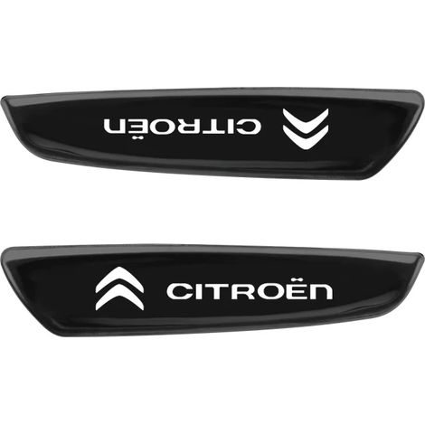 (noir) 2 autocollants décoratifs métalliques pour carrosserie de voiture, compatibles avec Citroën C4, C3, C5, C1, C2, Berlingo, C-Élysée, C4 Picasso et C4 Aircross. (1/4)
