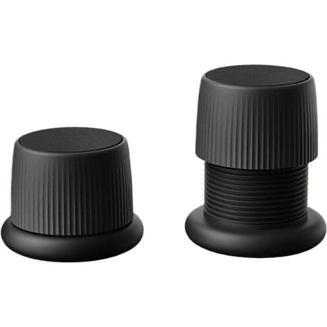 Coussinet de meuble pivotant à hauteur réglable et fileté pour un soutien stable et sécurisé des lits, chaises et canapés. Noir. (1/5)
