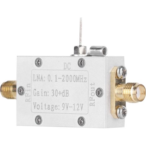 Amplificateur RF à large bande LNA 0,1-2000 MHz 30 dB à faible bruit pour récepteur de télécommande radio FM (1/5)
