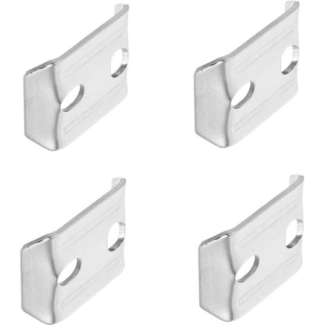 Entretoise rectangulaire en acier inoxydable pour joint de base, lot de 4, avec trou de 15 mm (1/5)