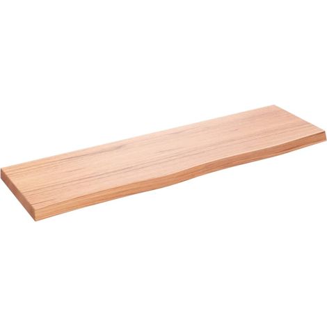 Étagère murale, Étagère flottante, Support mural stable, pour Salon marron clair 100x30x4cm bois chêne massif traité ASD79887 (1/4)