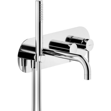 Mitigeur monocommande externe encastré 2 voies pour baignoire. Nobili VELIS série WEBK110/90VECR  Chromé - Laiton