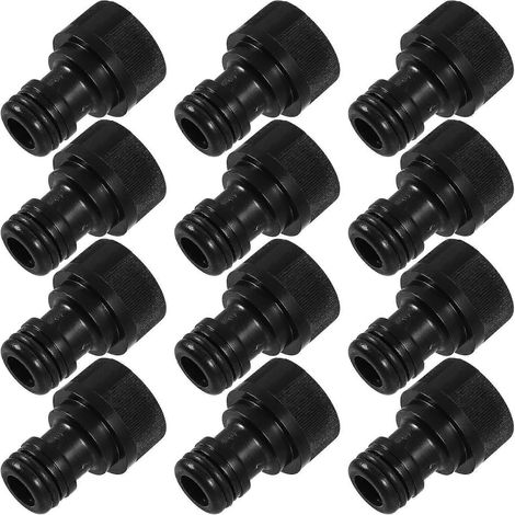 Joints de raccordement de tuyau en plastique étanches, adaptateurs et rondelles, pour robinet de jardin et usage extérieur (lot de 24). (1/5)