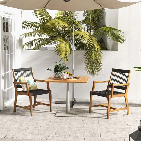 Set di 2 sedie da pranzo in legno di acacia con braccioli portata fino a 160 kg 88305020 88305020 88305020 88305020 88305020 88305020 88305020 88305020 88305020 88305020 88305020 88305020