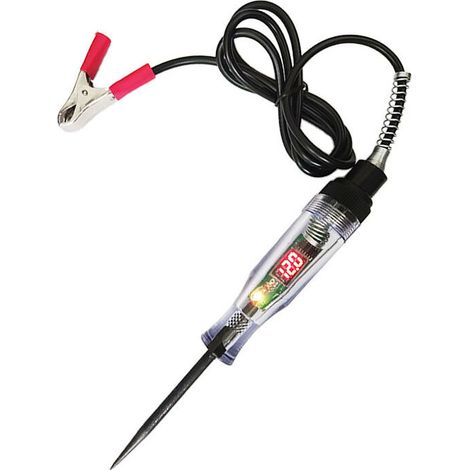 Testeur de circuit de tension 3-36 V CC pour camions et automobiles : stylo testeur à sonde longue, outil de test de polarité (noir).-AquaForge