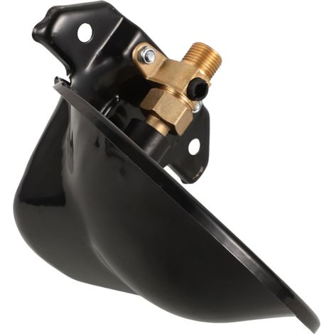 Abreuvoir mouton bol d'eau bouteille d'eau pour animaux de compagnie abreuvoir automatique Abreuvoir pour chevaux en acier abreuvoir pour bétail réservoir d'eau pour bétail Black (1/5)