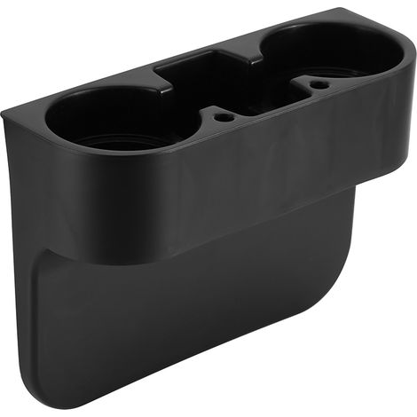 Porte-gobelet pour siège de voiture, canette de boisson, bouteille, support de nourriture, étagère de rangement 3 en 1, noir (1/3)