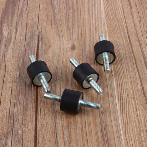 4pcs M6 Supports D'isolation En Caoutchouc Anti-Vibrations Montage D'isolateur Amortisseur De Pompe À Compresseur D'air Avec Vis 20 X 15 (1/4)
