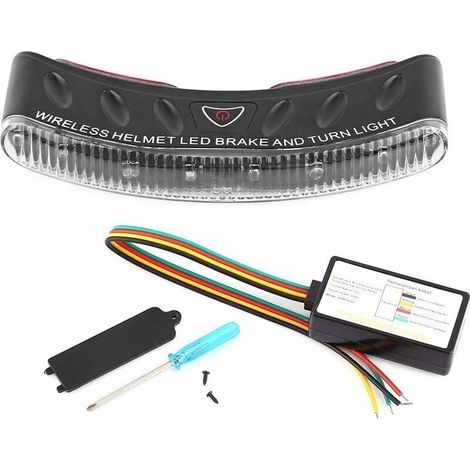 12V sans fil LED moto clignotant feu stop lumière de sécurité. (1/5)