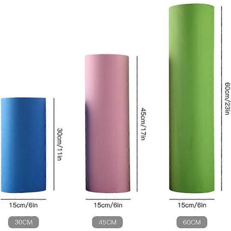 Rouleau de massage en mousse EVA haute densité pour le yoga et le fitness (30 cm / 45 cm / 60 cm). (1/5)