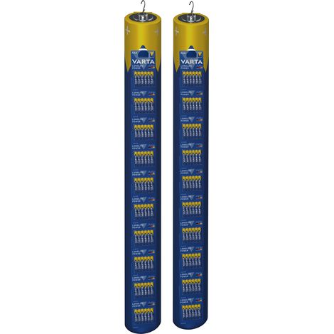 Gürtel aus 2x10 Blistern mit 6 Longlife Power AAA/LR03 1,5V Batterien – Varta