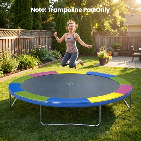 Housse de remplacement trampoline Ø305 cm imperméable résistante aux déchirures, multicolore (1/5)
