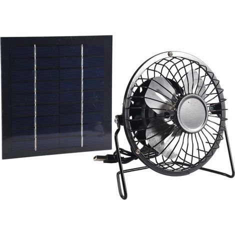 5W Portable Mini Solar Fan for Greenhouse, 4 Inch, for Outdoor Office - AquaForge (1/4)