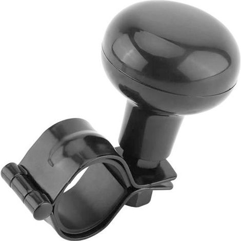 Bouton De Volant - Universel - Fixation Pince - Noir - Chrome - Pour Contrôle Directionnel 360° - Lot De 2 (1/5)