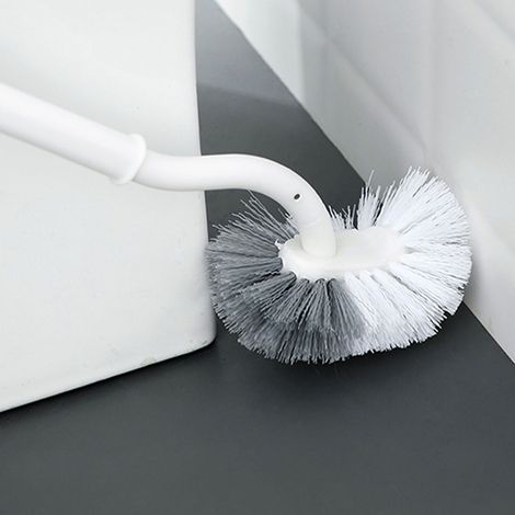 Brosse de toilette domestique en forme de S sans angles morts, brosse de nettoyage pour toilettes. (1/4)