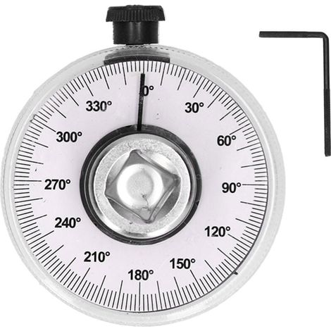 Medidor de ángulo de torsión de 360°, probador de torsión de rotación de 1/2 pulgada, herramienta de medición universal para automóvil (1/4)
