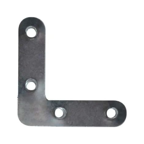 Soporte de ventana, plano, con extremo redondo, 40x40x10 mm, acero galvanizado