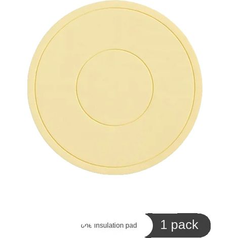 Sottobicchiere, resistente al calore, in silicone, H45 giallo pallido, 16 cm, rotondo (1/2)