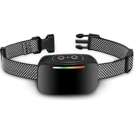 Collier Anti Aboiement pour Chien Automatique avec Contrle Intelligent des Aboiements, Son Vibration Choc Efficace, 4 Niveaux de Sensibilité avec Indicateur LED, IP67 étanche et Rechargeable (1/5)