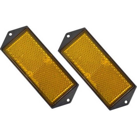2 REFLECTEURS 104X40MM ORANGE