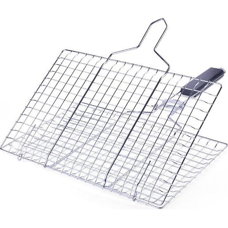 Grille Barbecue - 32x32 Cm - Pliable Et Extensible - Pour Viande Et Poisson - Usage Extérieur - 1 Pièce