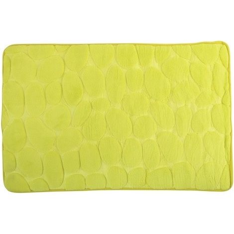 Tapis de bain Microfibre PEBBLE 50x80cm Vert Anis MSV